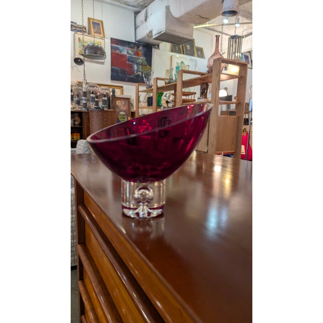 Ruby Red 1970s Ruby Red Candy Dish For Sale - Image 8 of 14