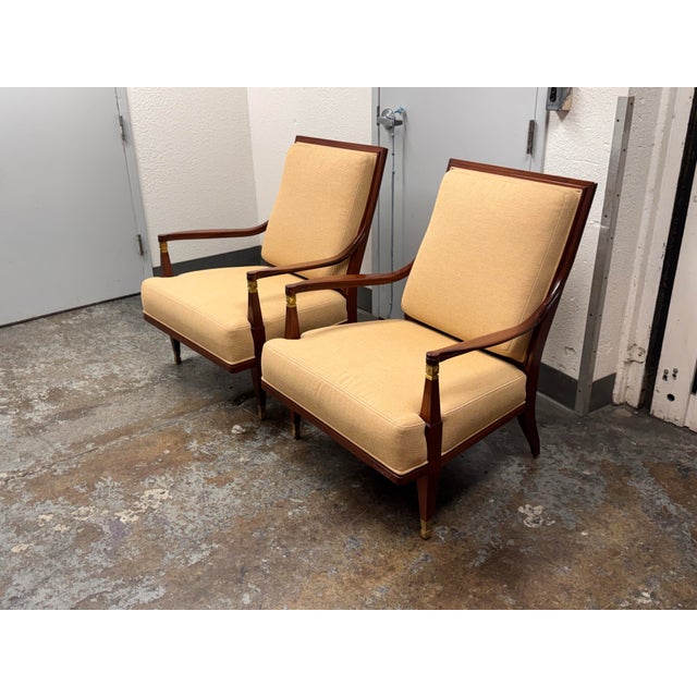 Art Deco Lucien Rollin Collection for William Switzer Swedish Art Deco Elysee Lounge Chairs, Pair For Sale - Image 3 of 12