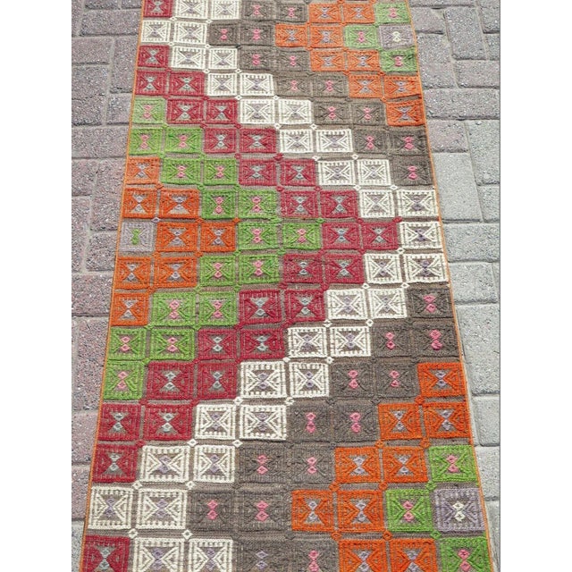 Tribal 1960s Tribal Runner Rug - 29"x122" For Sale - Image 3 of 11