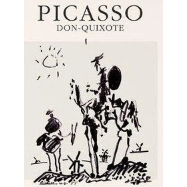 Modern Don Quixote Screenprint Exhibition Poster after Picasso For Sale - Image 3 of 5