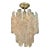 Vintage Murano Clear and Blush Spiral Chandelier For Sale
