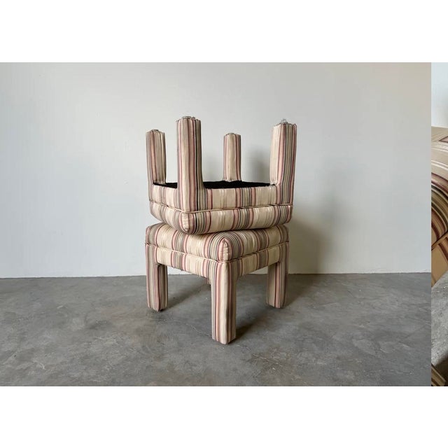 Pair of Mid-Century Modern Parsons Stools in the Style of Milo Baughman For Sale - Image 12 of 12