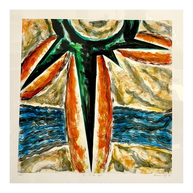 Gregory Amenoff, Monoprint Lithograph American Modernist Gregory Amenoff Abstract Expressionist For Sale