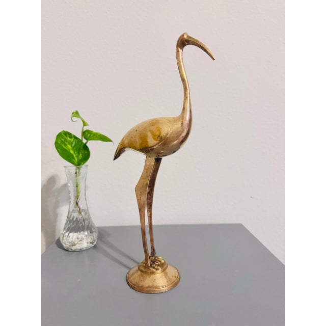 MCM Solid Brass Pelican/Crane or Heron 13” Tall