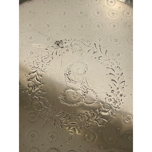 19th Century Sterling Silver A. E. Wagner Repousse Salver, 19th Century For Sale - Image 5 of 9