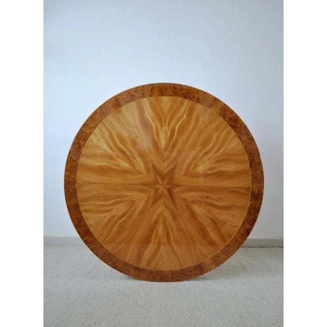 Brown Art Deco Golden Elm Table, 1930s For Sale - Image 8 of 15