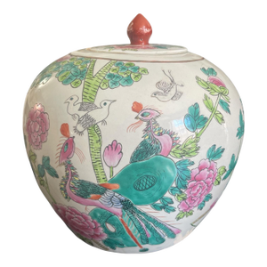 Antique Chinese Famille Rose ‘Wu Lun Tu’ Ginger Jar and Cover, Late 19th Century