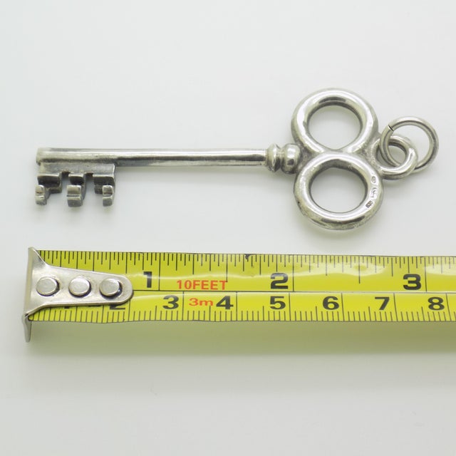 Vintage European Decorative Key Pendant in Silver 835, 1970s For Sale - Image 10 of 11