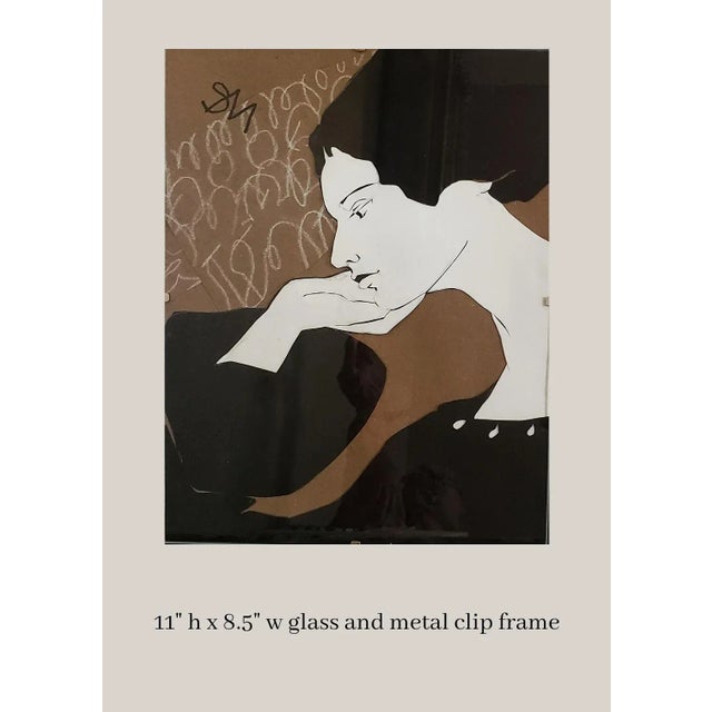 Contemporary Original "Musing" Contemporary Collage For Sale - Image 3 of 5