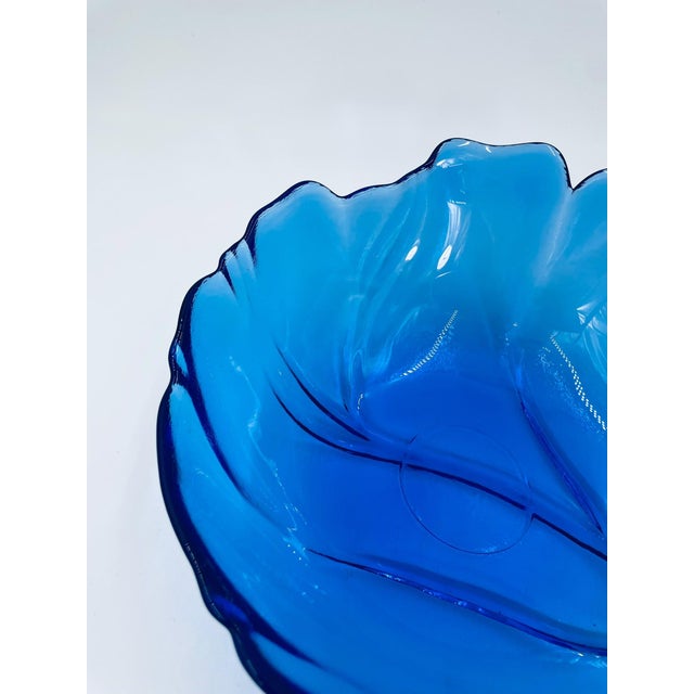 Vintage Blue Glass Bowl, 1975 For Sale - Image 3 of 7