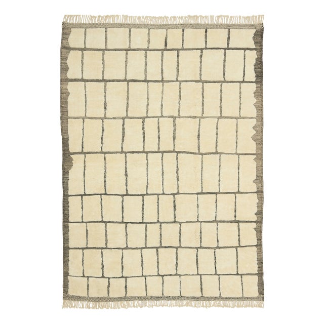 Large Hand-Knotted Wool Premium Rug by Azele Studio For Sale