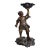 19th Century Japanese Meiji Gilt Bronze Oni With Lotus For Sale