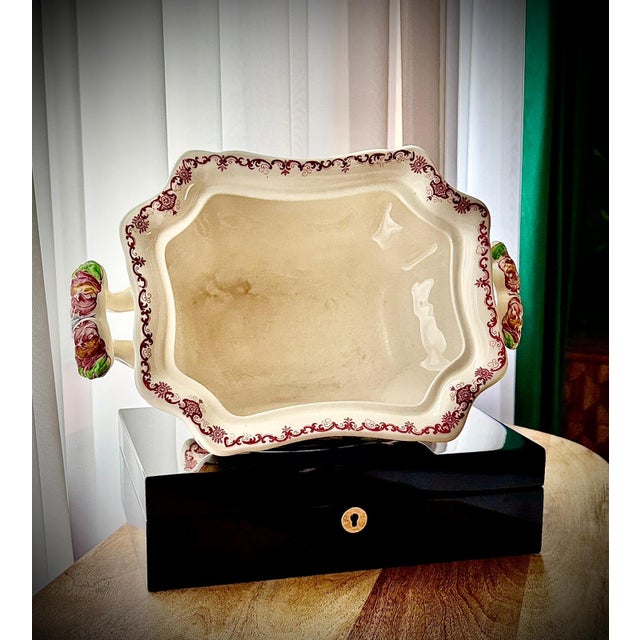 Vintage Red Fruit Basket Lidded Soup Tureen from Mason's Ironstone, England, 1950s For Sale - Image 16 of 18