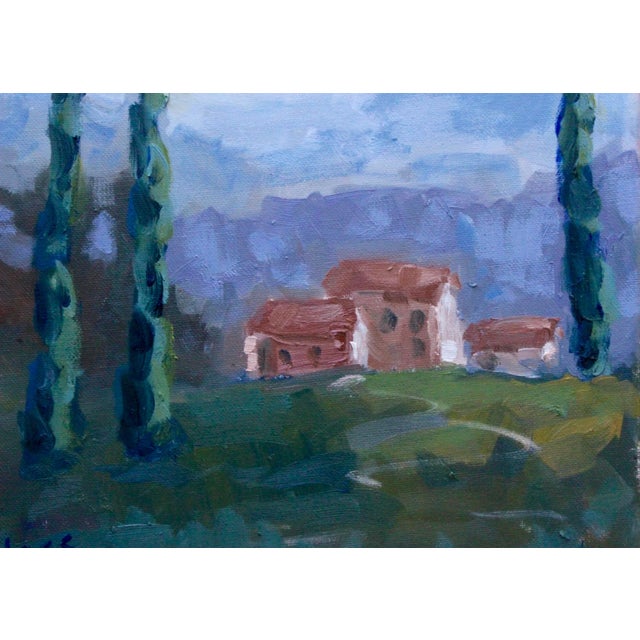 Contemporary Tuscan Landscape Oil Painting For Sale - Image 4 of 12