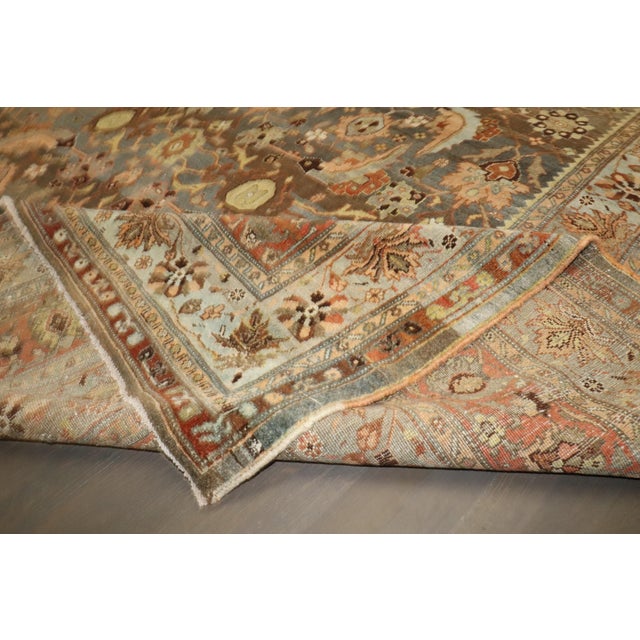 Zabihi Collection Antique Persian Oversize Bidjar Rug For Sale - Image 4 of 9