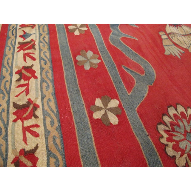 Galerie Shabab Collection Early 20th Century Indian Dhurrie Rug For Sale - Image 4 of 6