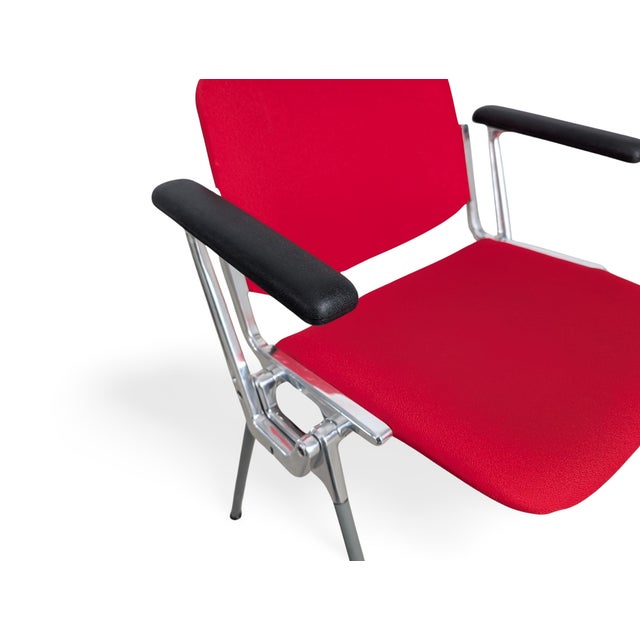 Red Chairs by Giancarlo Piretti for Castelli, Set of 4 For Sale - Image 8 of 13