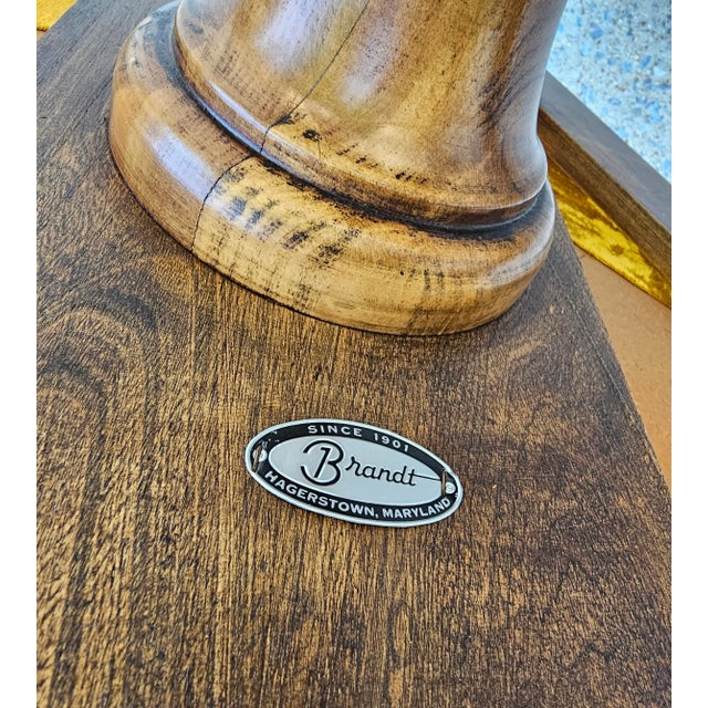 Brandt Mid-Century Hexagonal Walnut Display Center Table For Sale - Image 9 of 9