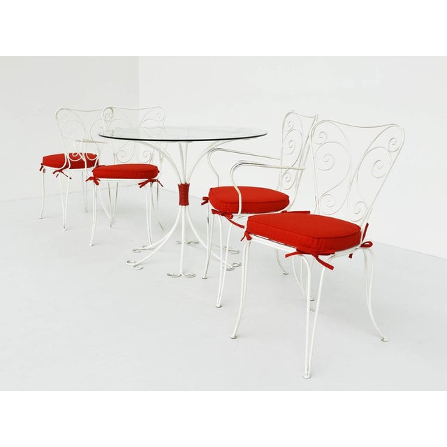 Mid-Century Modern Table and Chairs attributed to Lio Carminati, Set of 5 For Sale - Image 3 of 13
