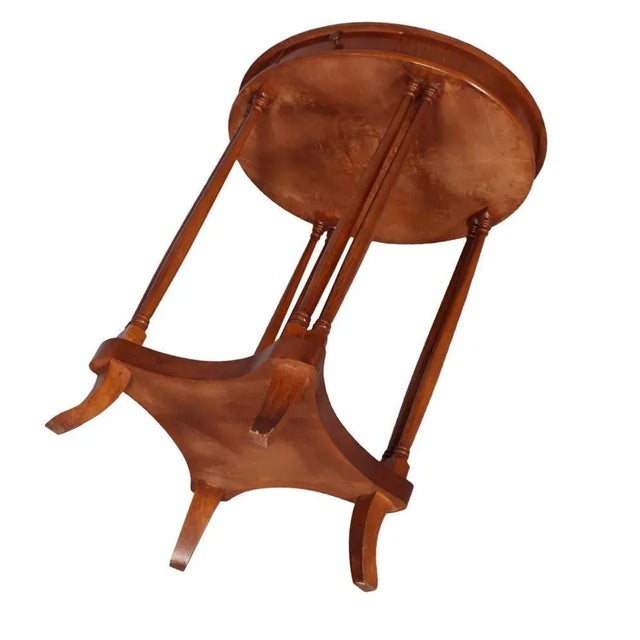 Mid-Century Modern Art Deco Italian Walnut & Burl Walnut Side Table, 1940s For Sale - Image 3 of 4