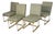 Set of 4 1980s igned Charles Hollis Jones Lucite & Brass Dining Chairs, Metric Line For Sale