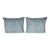 Pair of Elegant Designer Damask Pillows in Soft Blue Tones For Sale