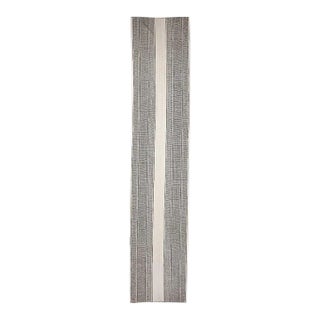 Vintage Gray & White Kilim Runner For Sale