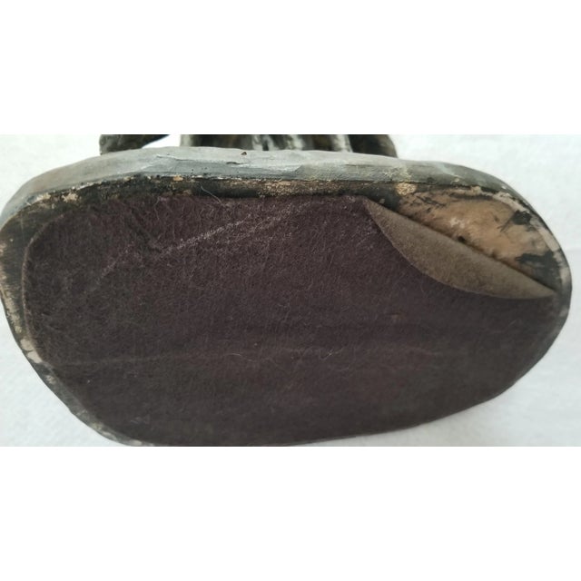 1972 Austin Productions Giraffe Chalkware/Plaster Sculpture Bronzetone Brutalist For Sale - Image 12 of 13