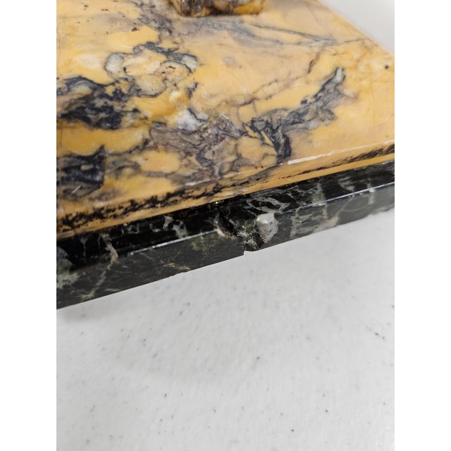 French Art Deco Marble Garniture Mantle Pedestals For Sale - Image 16 of 16
