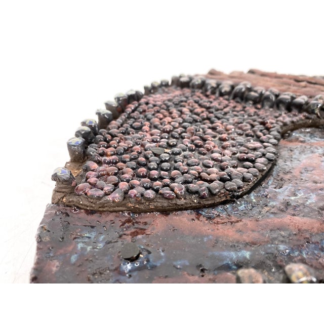 1960s Large Wall Object in Glazed Ceramic, 1950s For Sale - Image 5 of 14