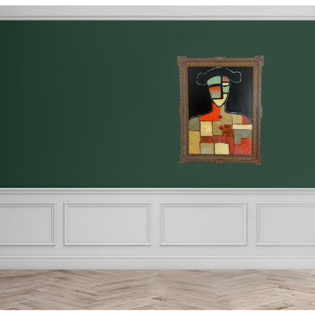 Impressive Abstract Matador Painting by Kenneth Joaquin, 41” H X 32” W For Sale In San Diego - Image 6 of 7