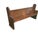An authentic 75-inch solid oak church pew bench that grounds an entryway, dining gallery, or commercial project with rich...