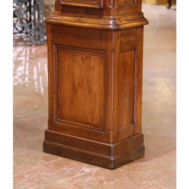 Mid 18th Century Mid-18th Century French Louis XV Walnut Longcase Clock From Lyon For Sale - Image 5 of 18