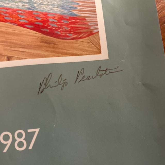 Paper 1980s Philip Pearlstein Signed Exhibition Poster For Sale - Image 7 of 12