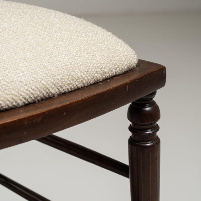 19th Century France Edwardian Brown Wood Lounge Chair For Sale - Image 10 of 10