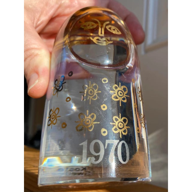 Mid-Century Modern 1970s Kosta Boda Mom Paperweight For Sale - Image 3 of 9
