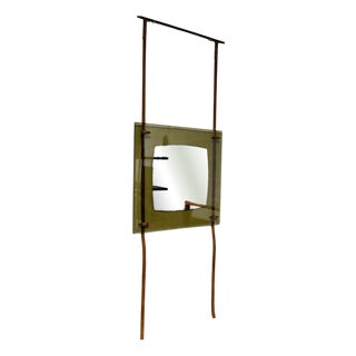 Vintage Italian Height-Adjustable Mirror, 1970 For Sale