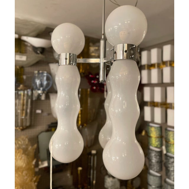 1970s Mazzega Glass Chandelier by Aldo Nasan For Sale In Los Angeles - Image 6 of 6