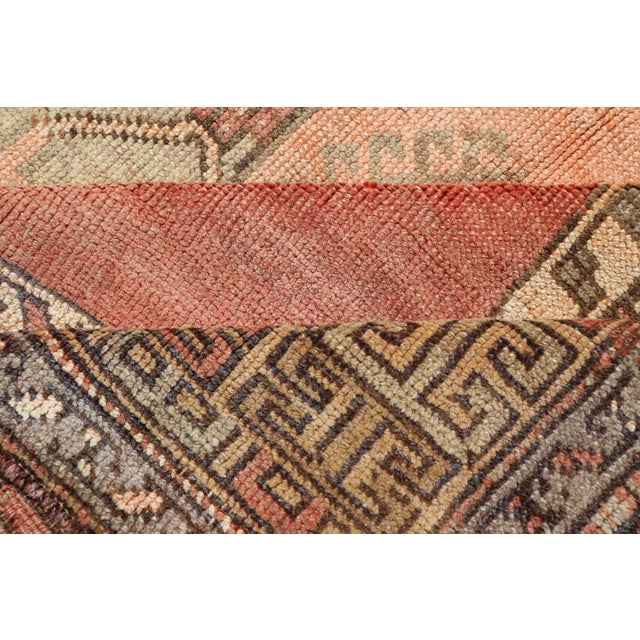 Vintage Turkish Gallery Kars Rug With Soft Cream and Terracotta 5'5 X 11'2 For Sale - Image 10 of 10
