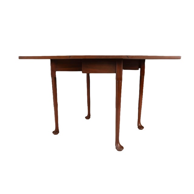 Queen Anne Kittinger Wa-1022 Colonial Williamsburg Mahogany Drop Leaf Table For Sale - Image 3 of 11