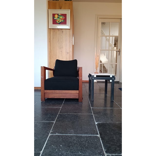 1920s Early Modernist Dutch Easy Chair by Cornelis Van Der Sluys , 1920s For Sale - Image 5 of 14