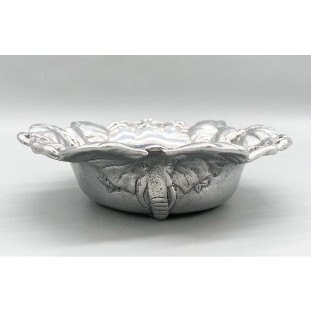 1990s 1990s Arthur Court Elephant Champagne Coaster – Safari / Country Lodge For Sale - Image 5 of 11