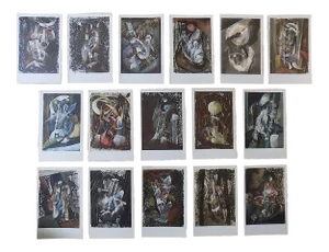 Vintage Mid 20th Century Abstract Lithographs-Fritz Winter-Set of 16