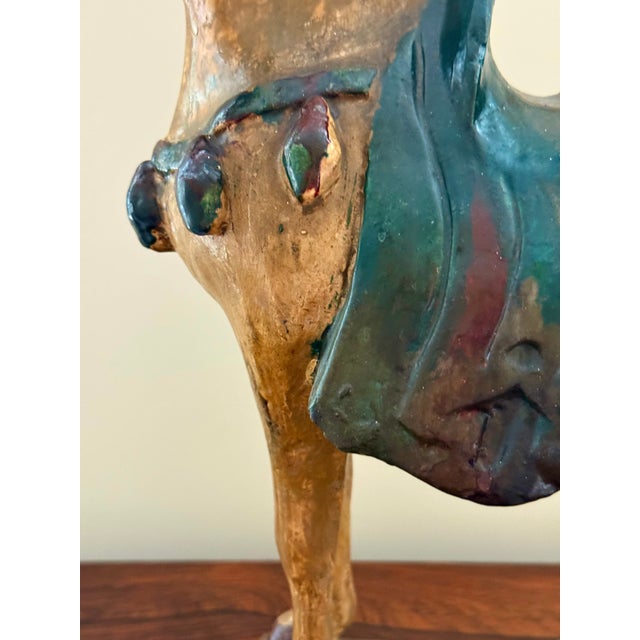 Sculpture Materials Large Polychrome Tang Horse Statue For Sale - Image 7 of 10