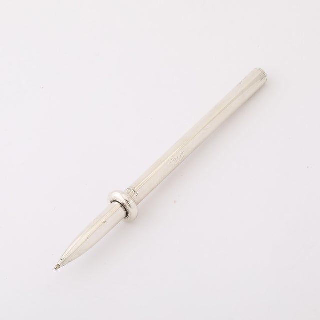 Rare Minimal Sterling Silver Ballpoint Pen, Tiffany & Co Signed Angela Cummings For Sale - Image 13 of 13
