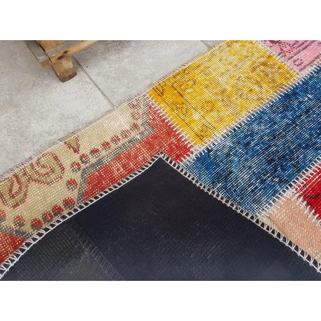 Beige Anatolian Wool Vintage Carpet For Sale - Image 8 of 10