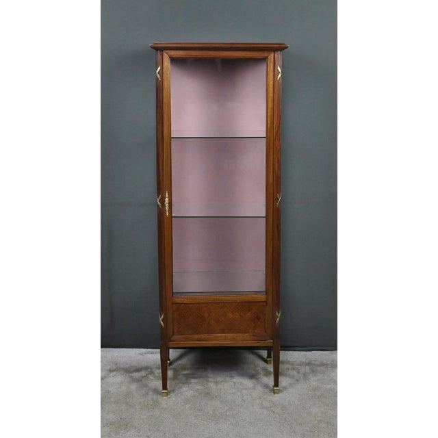Louis XVI Style Mahogany Display Cabinet, 1930s For Sale - Image 3 of 18
