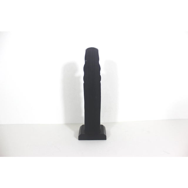Vintage Totem Pole Style Black Sculpture For Sale - Image 9 of 10