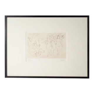 1964 “Judgement of Paris” Etching by Jack Levine For Sale