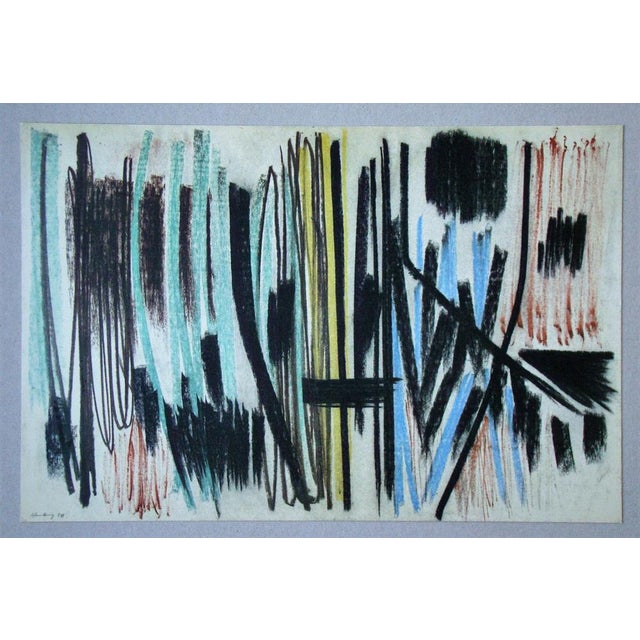 Hans HARTUNG (1904-1989) (after) Pastel P.1950-4, 1961 Offset lithography in colors on strong art printing paper. Signed...